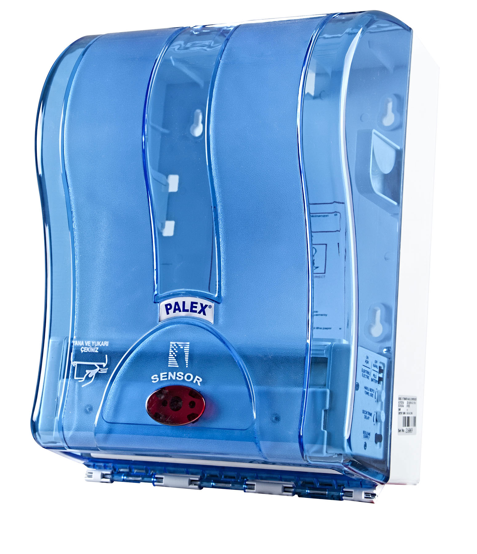 FOTOSELLİ HAVLU KAĞIDI APARATI ŞEFFAF-MAVİ